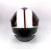 Шлем FXW  HF-122 Черный с белыми полосками глянцевый